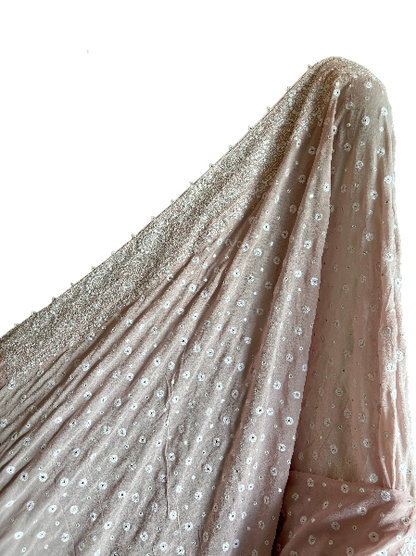 Dusty Pink Pure And Premium Georgette Saree And Blouse