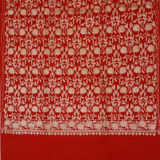 Red Kashmiri Suit with stole