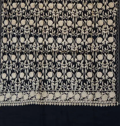 Black Kashmiri Suit with Stole