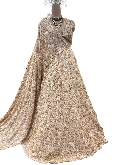 Pure & Premium Goergette Chikankari Lehenga Set